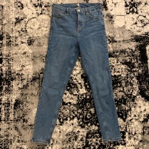 Topshop Mid Blue Moto Jamie Jeans size 28 x 30